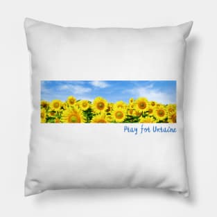 Pray For Ukraine Rectangle - Sunflower For Ukraine - Vintage Photo Sunflower Field Pillow