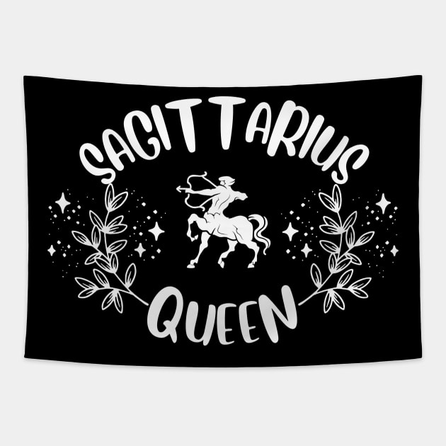 Sagittarius Queen Tapestry by teresawingarts