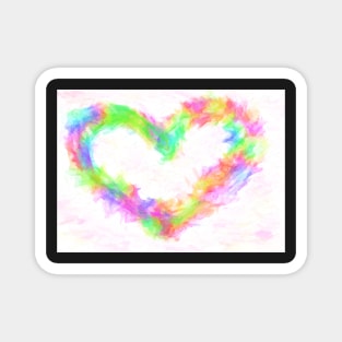 Rainbow Heart Magnet