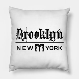 Old English Brooklyn New York Pillow