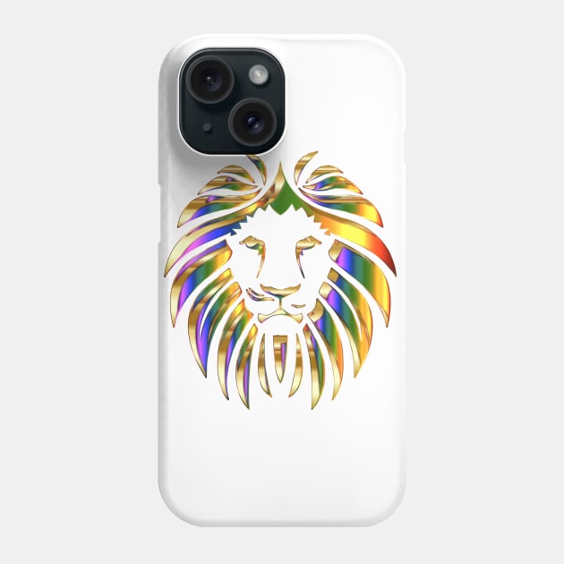 Golden Rainbow Lion Mane Phone Case by designsbycreation