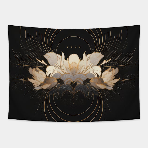 Galaxy Flowers Tapestry by Sheptylevskyi