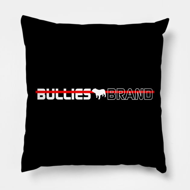 BULLIE RED LINE Pillow by Bullies Brand