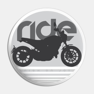 Ride scrambler icon sun Pin