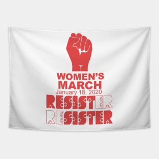 Resist Sister Women's March 2020 Tapestry