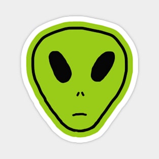 Alien Doodle Tie Dye - UFO Sci Fi Sketch Magnet