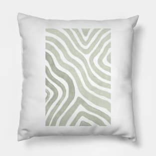 Sage green flow lines Pillow