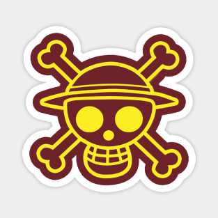 LUFFY - Skull & Bones - line Magnet