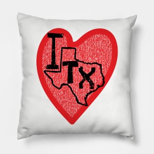 I Love Texas I Heart Texas Pillow