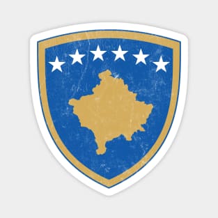 Kosovo // Vintage Faded Style Flag Design Magnet