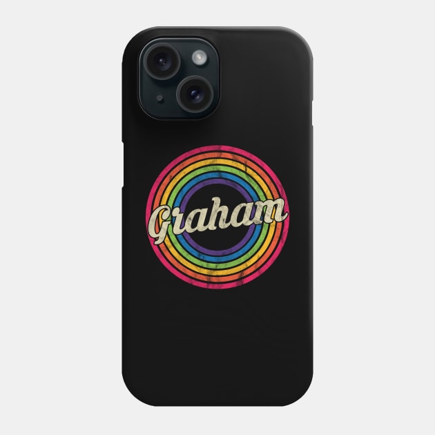 Graham - Retro Rainbow Faded-Style Phone Case by MaydenArt