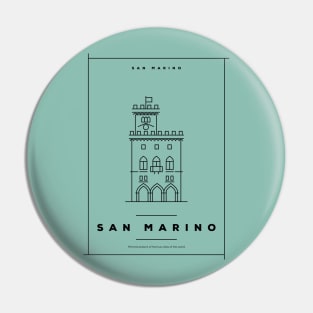 San Marino Minimal Poster Pin