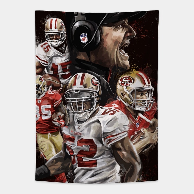 49ers football (SF) Tapestry by strong chinese girl