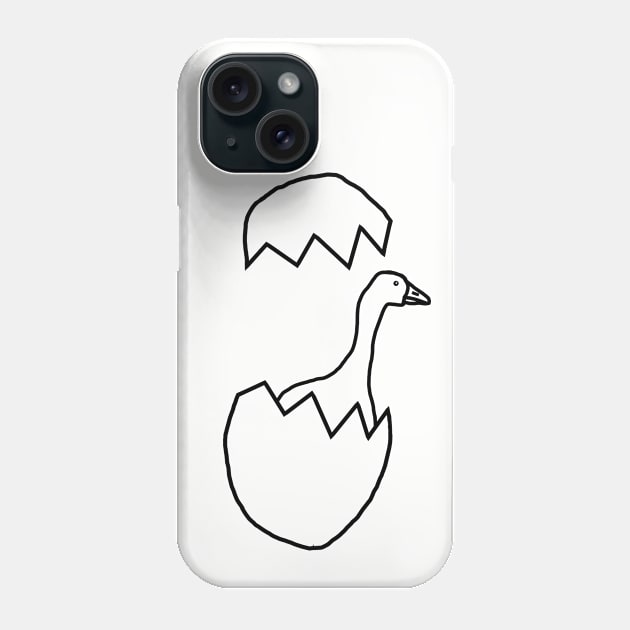 Goose Popping out of his Egg for Easter Phone Case by ellenhenryart