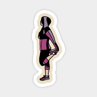 Runner's High Girl Yoga Stretch Magnet