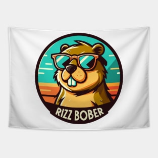 Rizz Bober | Polish Beaver | Bóbr | Slav | Slavic | Funny gamer meme | Meme from Poland | Streaming | Rizzard Rizz god Rizzler W Riz Tapestry