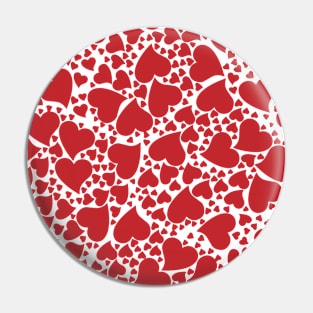 Valentines pattern hearts red Pin