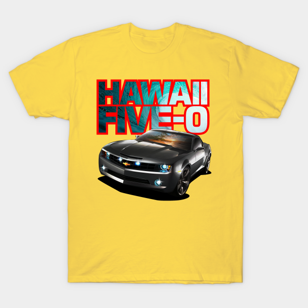 Hawaii Five-O Black Camaro (Red Outline) - Hawaii Five O - T-Shirt |  TeePublic