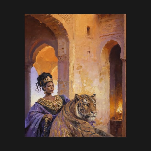 Black Venus Queen And Golden Tiger by PositiefVibez