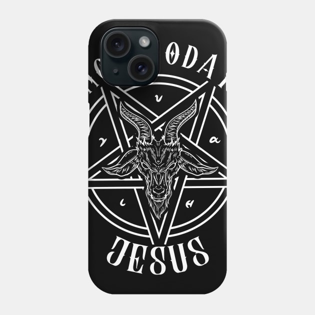 Not Today Jesus I Satanic Baphomet Goat design Phone Case by biNutz