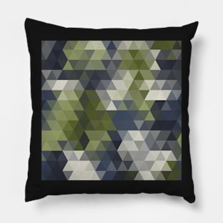 Abstract Camouflage Geometric Triangle Pattern Pillow