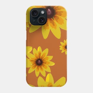 Blackeyed Susan on Orange Repeat 5748 Phone Case