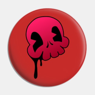 Skull Drip'z Red and Black Pin