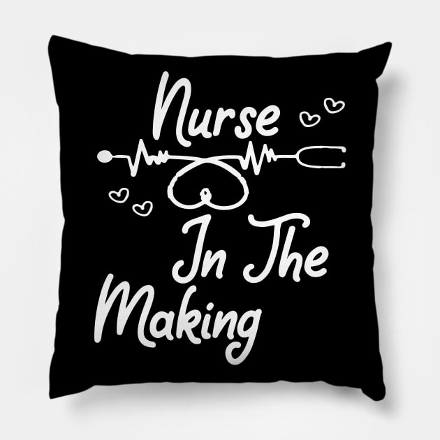 nurse in the making Pillow by cuffiz