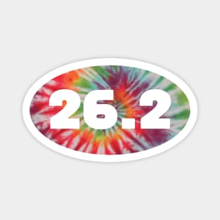 26.2 Miles Marathon Tie Dye Magnet