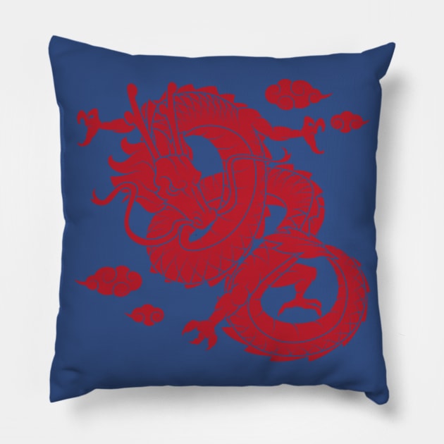 Chinese Dragon Pillow by Mako Design 