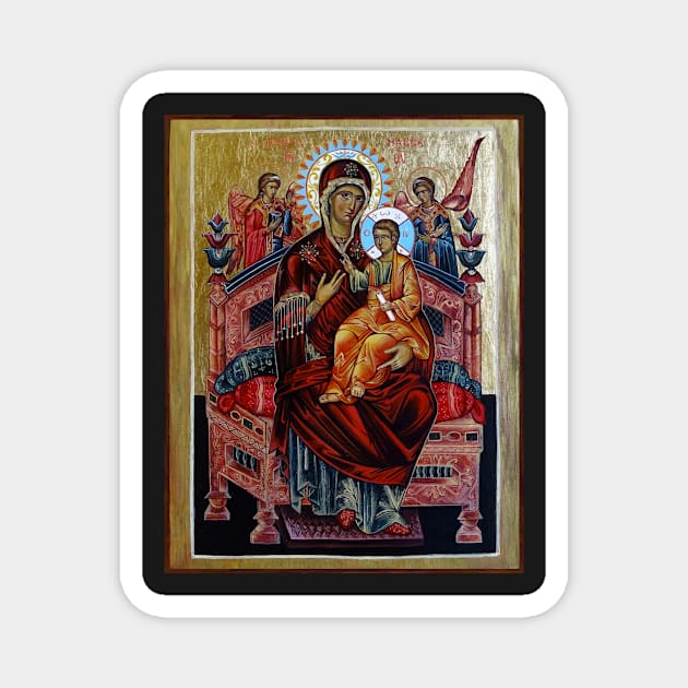 Most Holy Mother of God (Pantanassa). Orthodox icon. Magnet by Lala Lotos