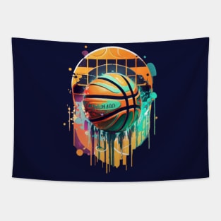 dripping basketball Tapestry