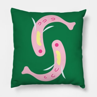 Two pink fish Pillow