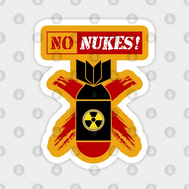 NO NUKES | Anti-nuclear weapon! Magnet by VISUALUV