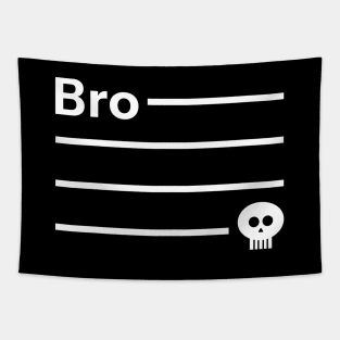 Starts with Bro Ended with Skull Emoji Meme Tapestry