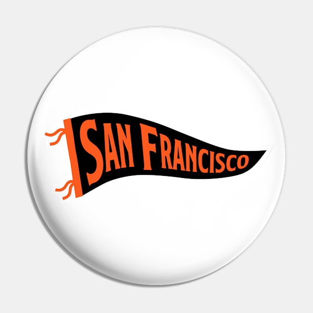 San Francisco Pennant - White Pin by KFig21