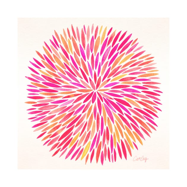 Pink Ombre Water Color Burst by CatCoq