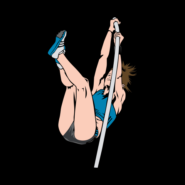 Pole Vault Shirt with Female Pole Vault Jumper by Nowhereman78