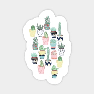 Cute Cacti in Pots Magnet