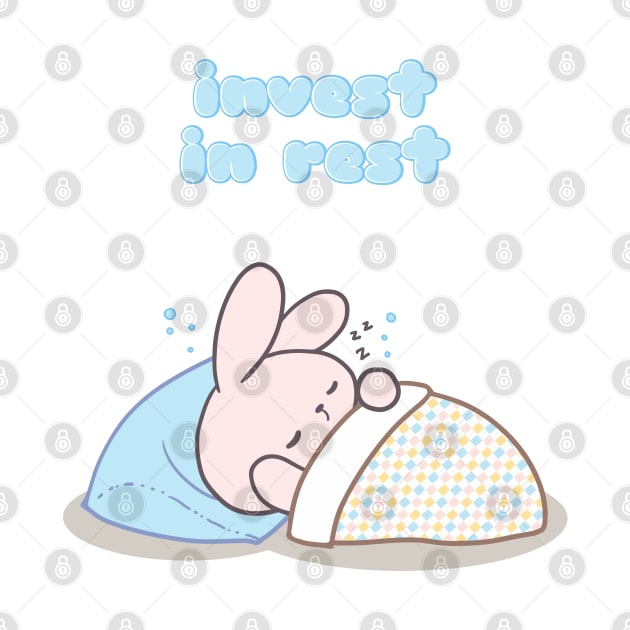 Cute rabbit bunny sleeping by LoppiTokki