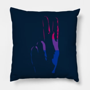 bi pride peace sign Pillow