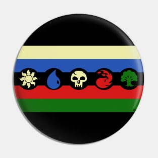 The National Flag of WUBRGania! | MTG Mana Color Design Pin