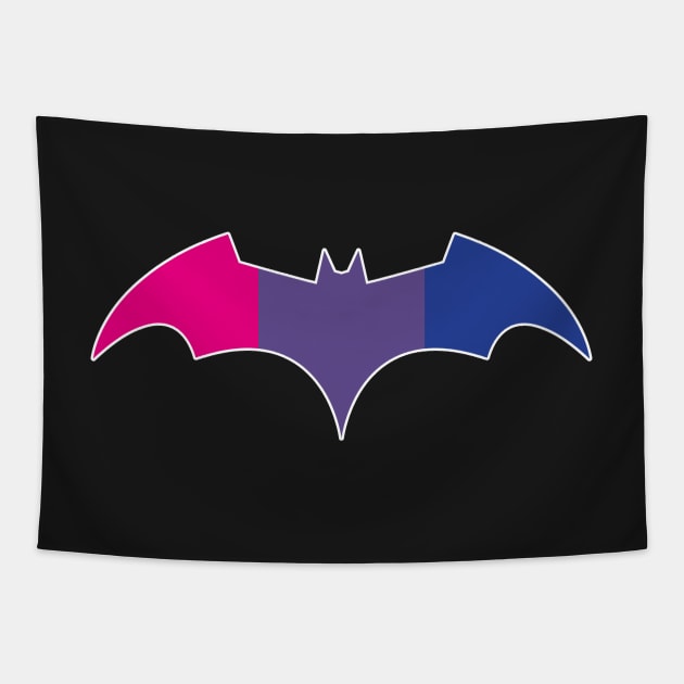 Batwoman - Bisexual Bat Symbol Tapestry by VikingElf