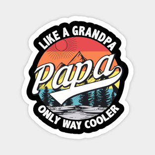 Mens Vintage Retro Funny Papa like a Grandpa Gifts For Dad Papa Magnet