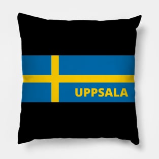 Uppsala City in Swedish Flag Pillow