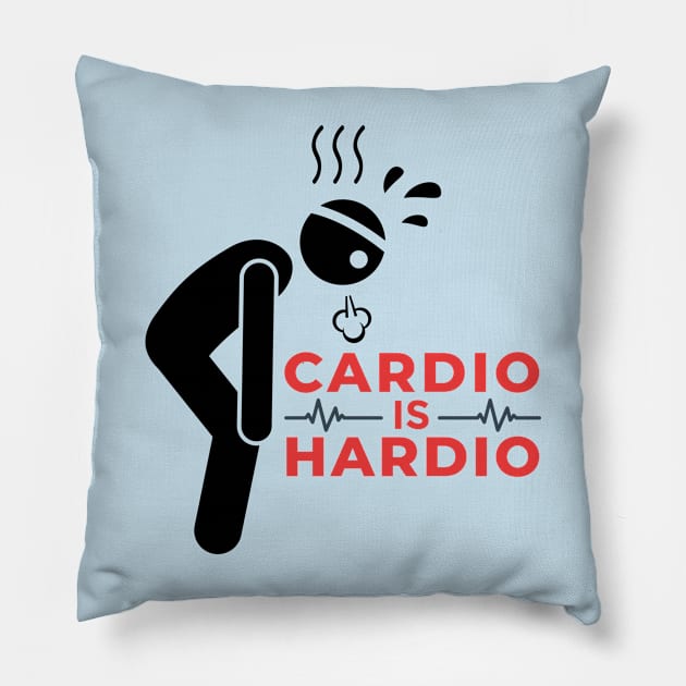 Cardio is Hardio 2 Pillow by capesandrollerskates 