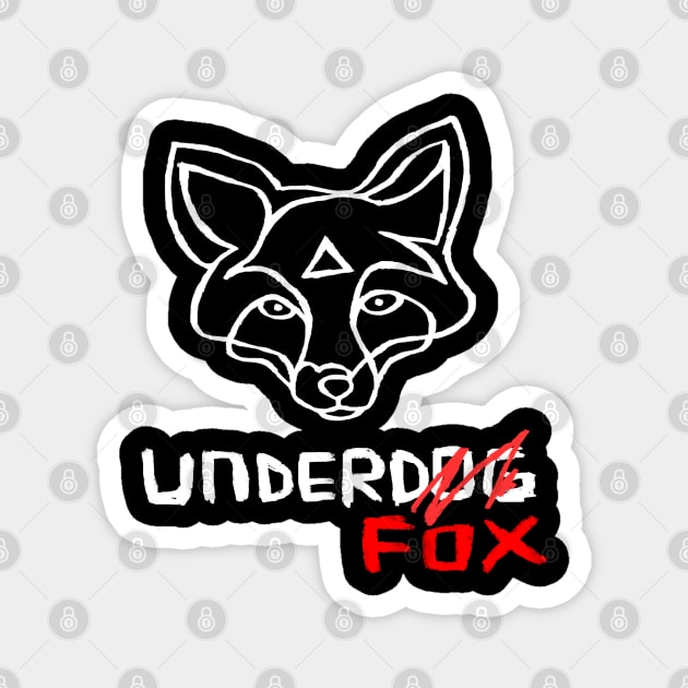 Fox Humor, Underfox Vs Underdog, Funny Fox Joke Magnet by badlydrawnbabe