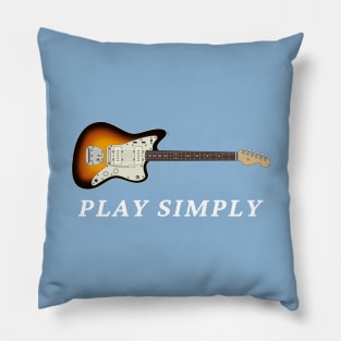 Play Simply Offset Style Electric Guitar Sunburst Color Pillow