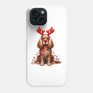 Christmas Red Nose Cocker Spaniel Dog Phone Case