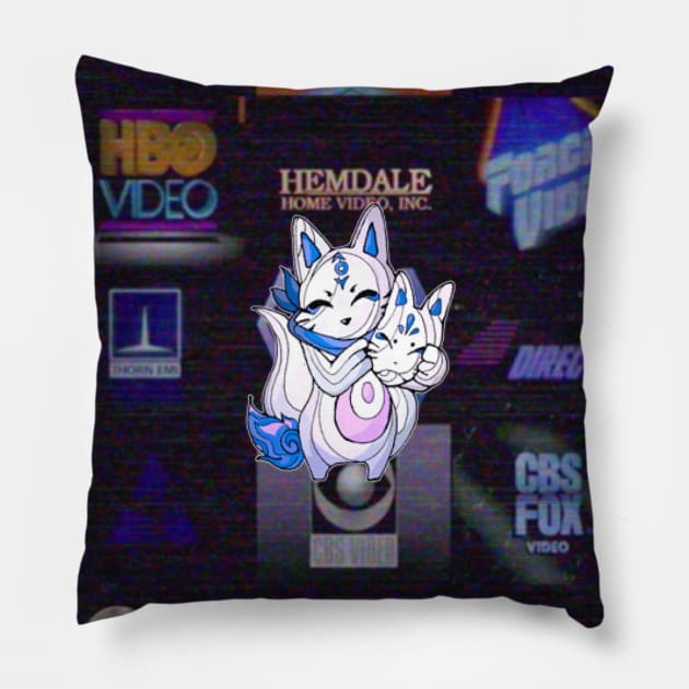 Kitsune Primetime Pillow by bluescreen